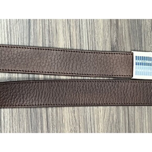Faded Glory Brown Pebbled Leather Belt With Tag 100% Leather Men Size 50 - Picture 2 of 16